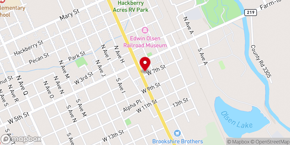 Map showing location of Bosque Baptist Association