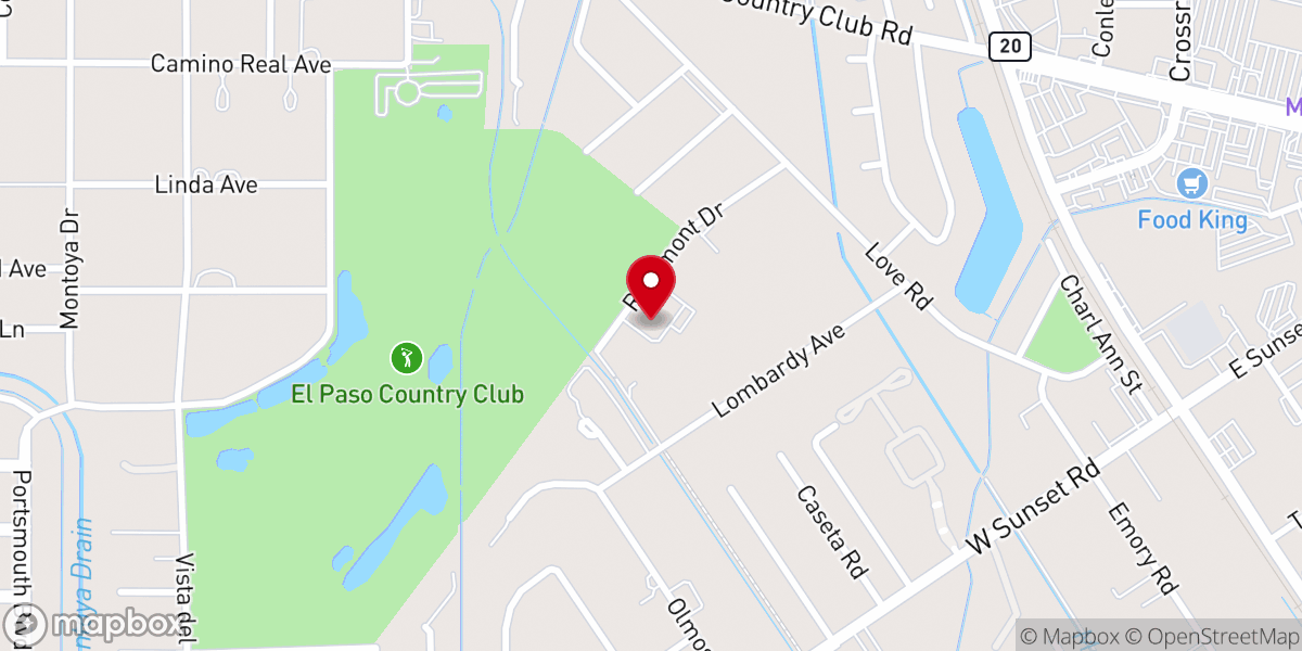 Map showing location of El Paso 5th Ward