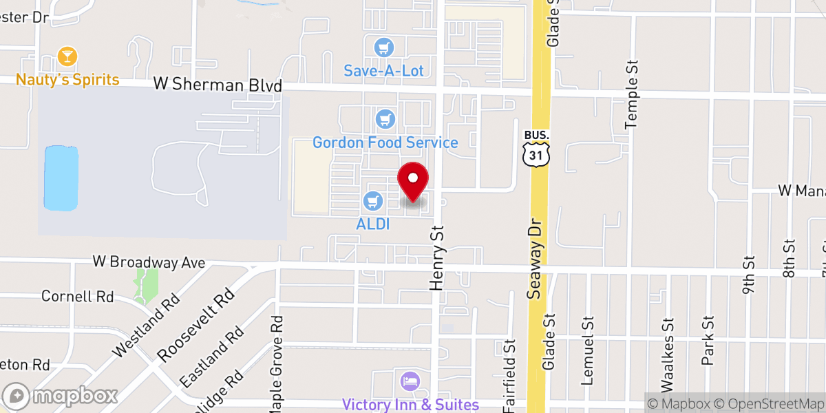 Map showing location of Raceway Ministries