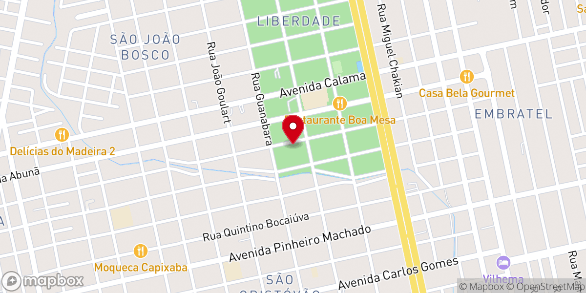 Map showing location of Capela Nossa Senhora das Dores