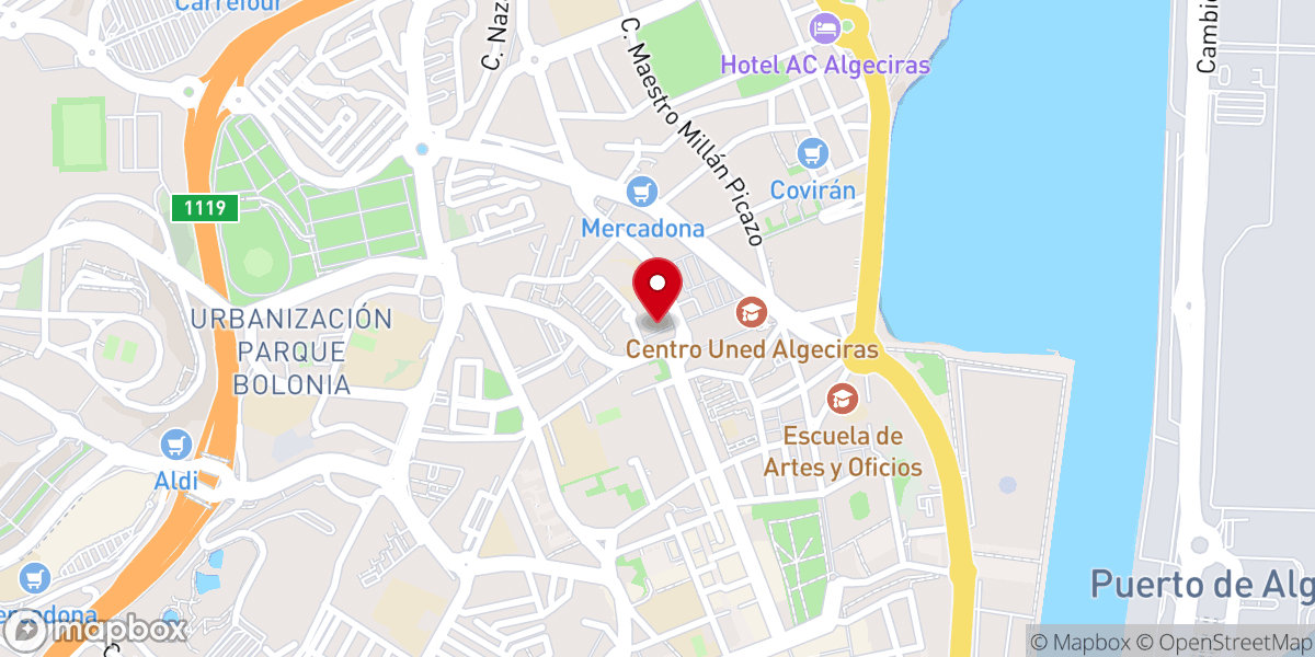 Map showing location of Parroquia San Antonio de Padua