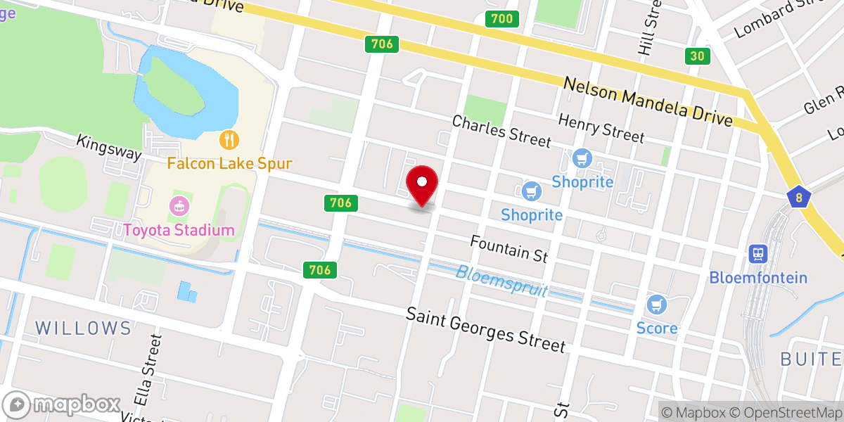 Map showing location of Old Synodal Building - Dutch Reformed Church