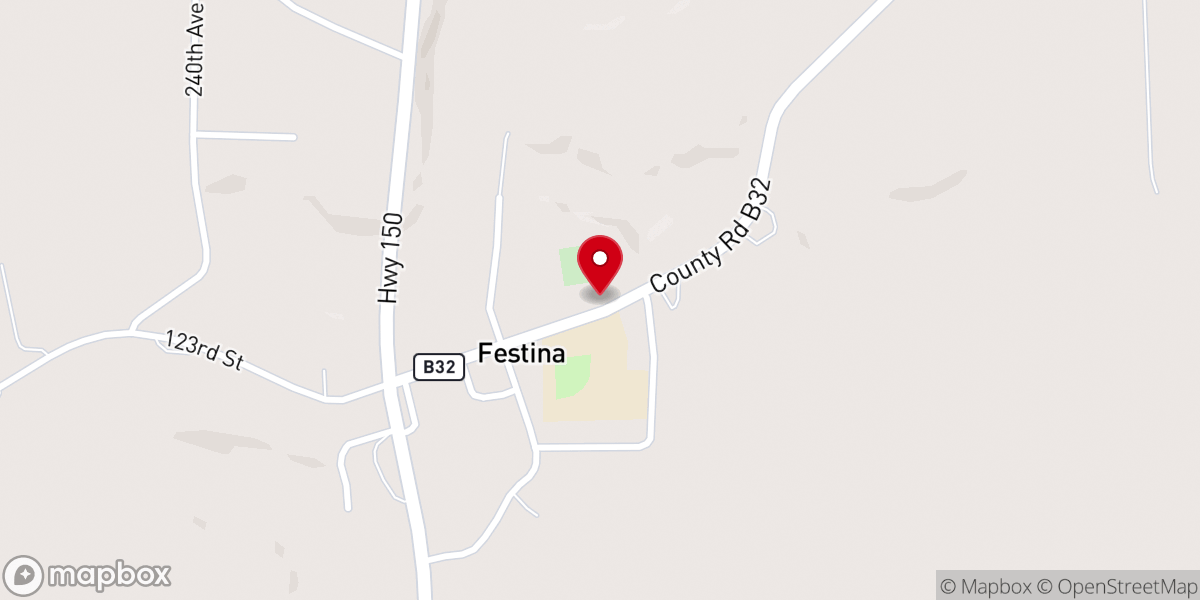 Map showing location of Our Lady of Seven Dolors Catholic Church, Festina