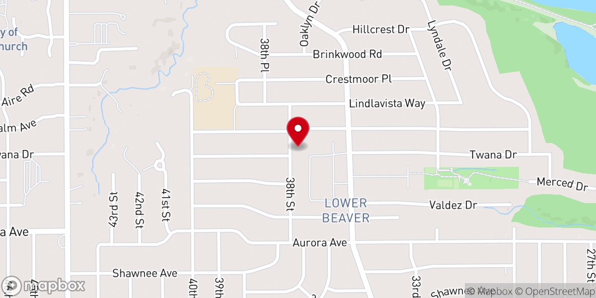 Map showing location of Grace Reformed Presbyterian Church