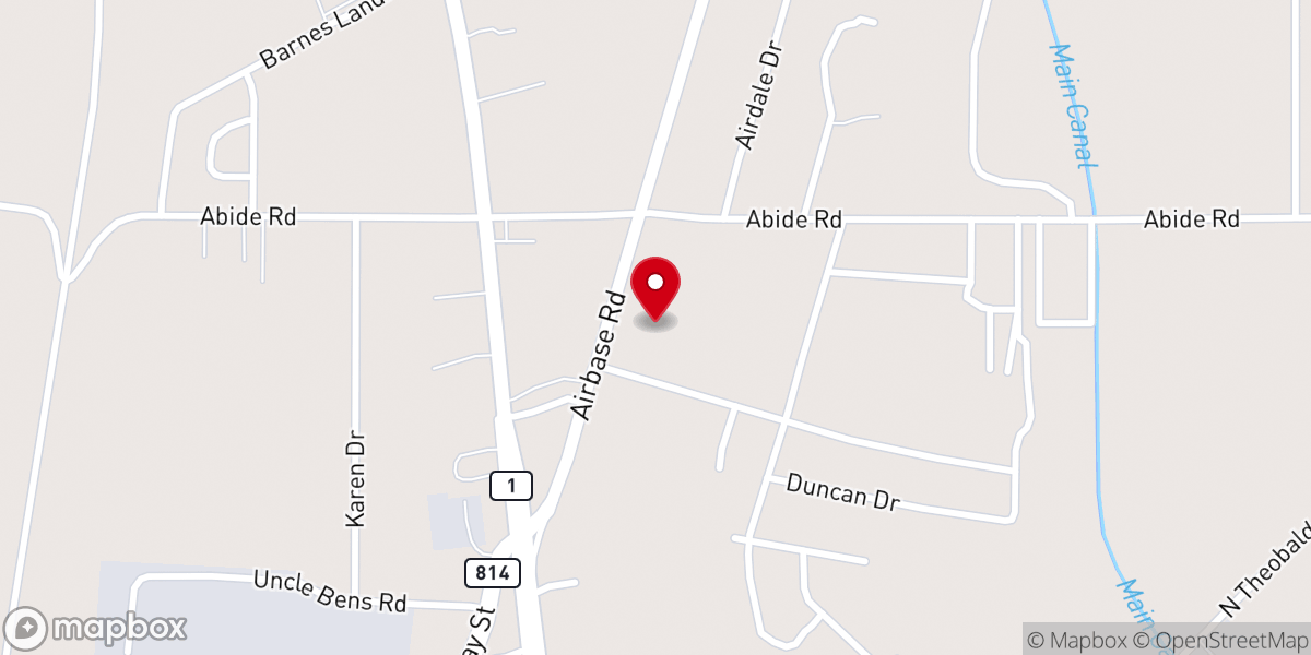 Map showing location of Grace Outreach Bible Church