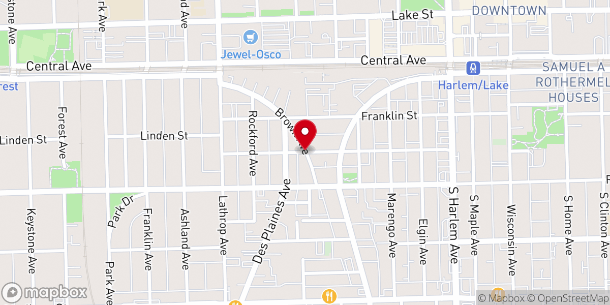 Map showing location of Hope Tabernacle Church