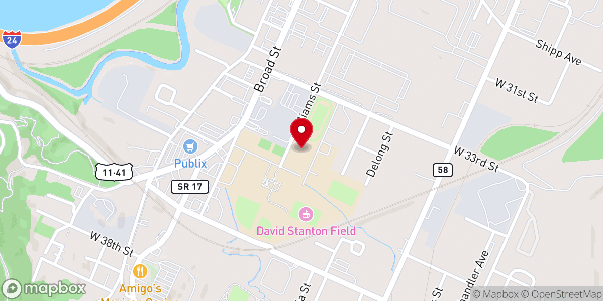 Map showing location of Rise Church