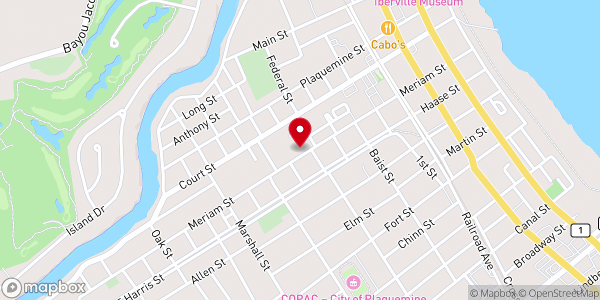 Map showing location of Bethel African Methodist Episcopal Church