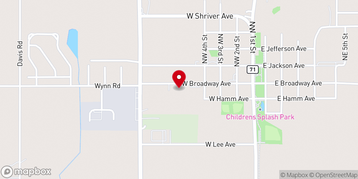 Map showing location of Summerdale Baptist Church