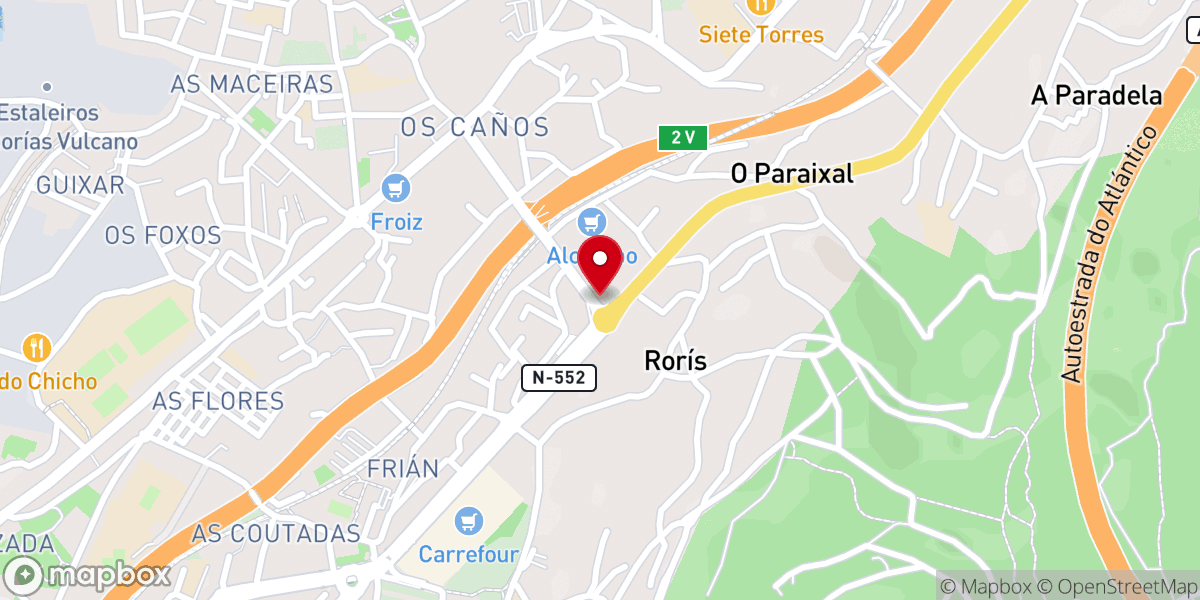 Map showing location of IPUE Vigo - Iglesia Pentecostal Unida en Europa IPUC