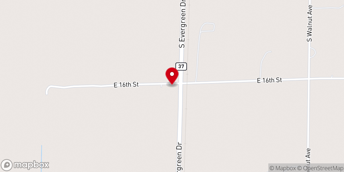 Map showing location of Church of God Ministry Center (White Cloud Church of God)