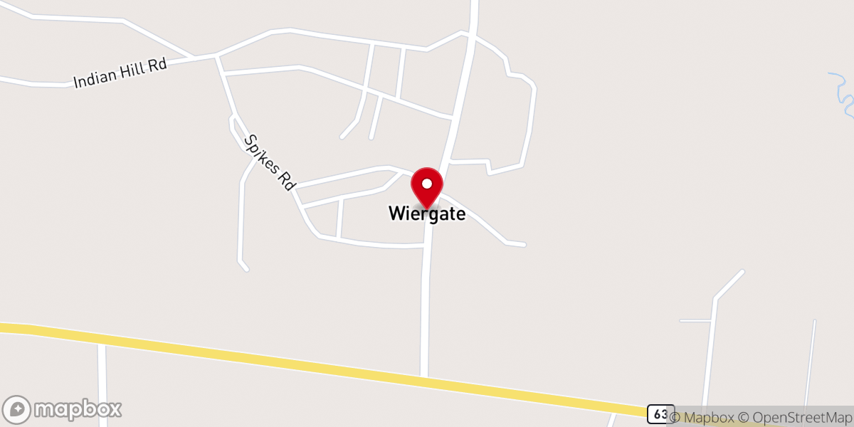 Map showing location of Rosebloom Church