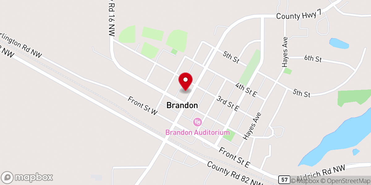 Map showing location of Grace Lutheran Church
