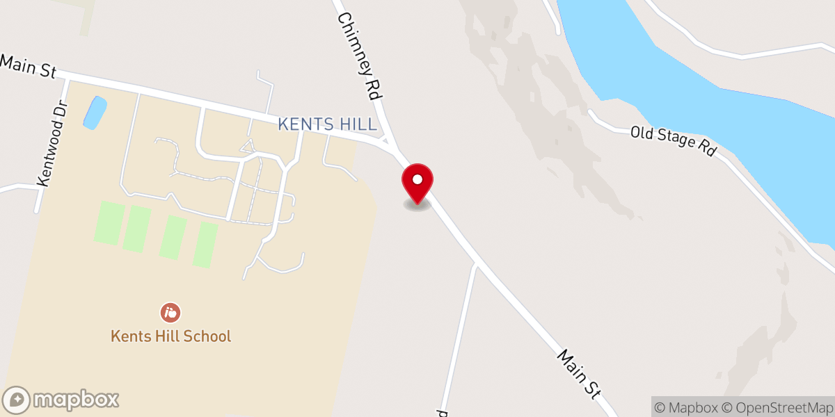 Map showing location of Readfield United Methodist Church