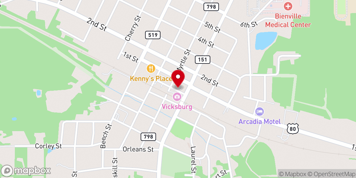 Map showing location of Calico Corner