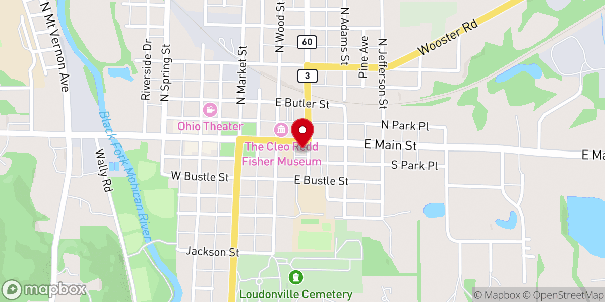 Map showing location of Zion Evangelical Lutheran Church
