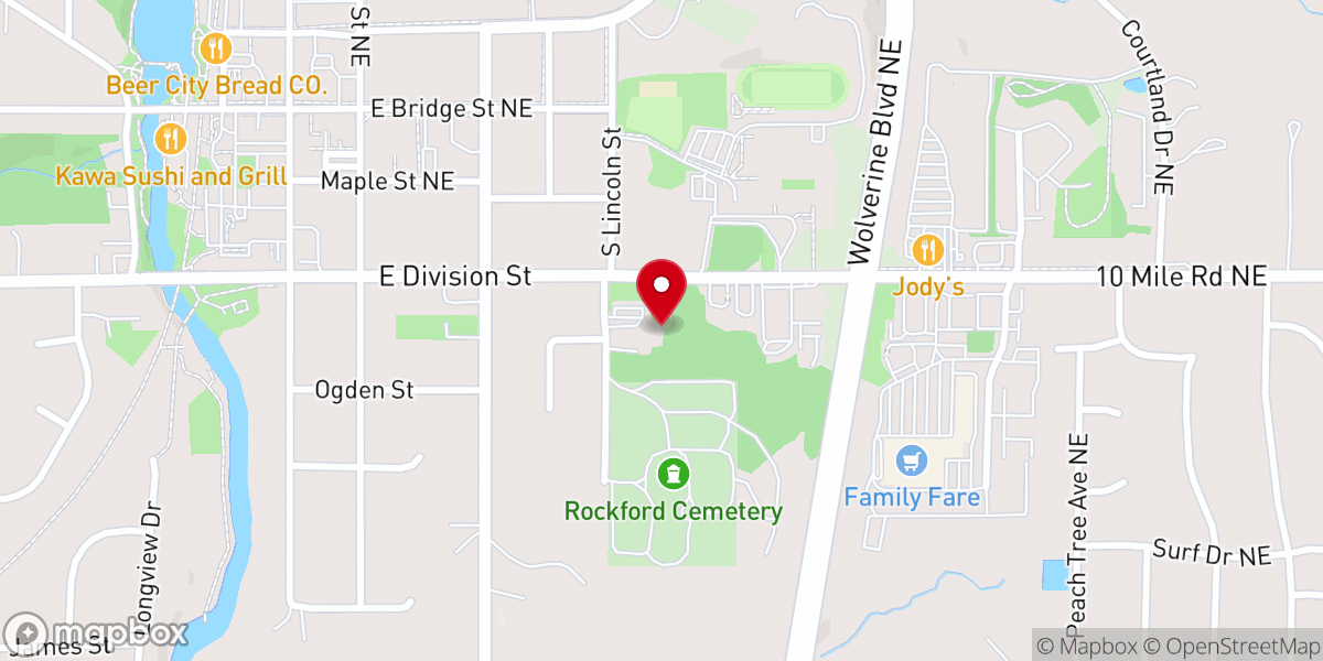 Map showing location of St Peter's Lutheran Church