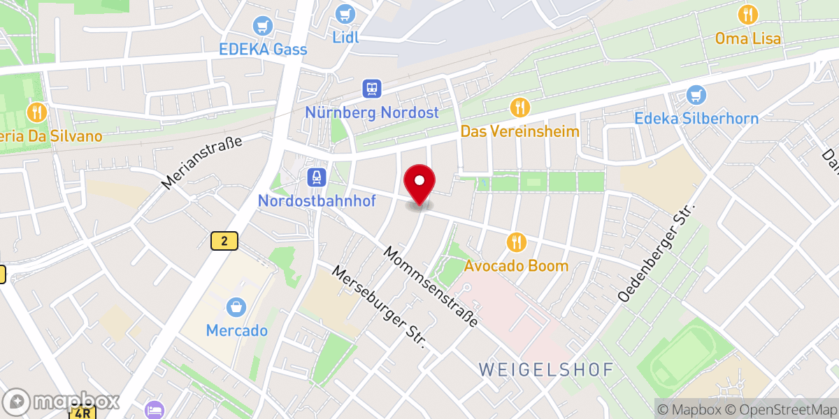 Map showing location of Evangelische Studierendengemeinde Nürnberg