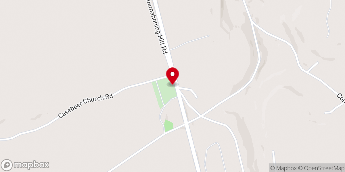 Map showing location of Christ Casebeer Lutheran Church
