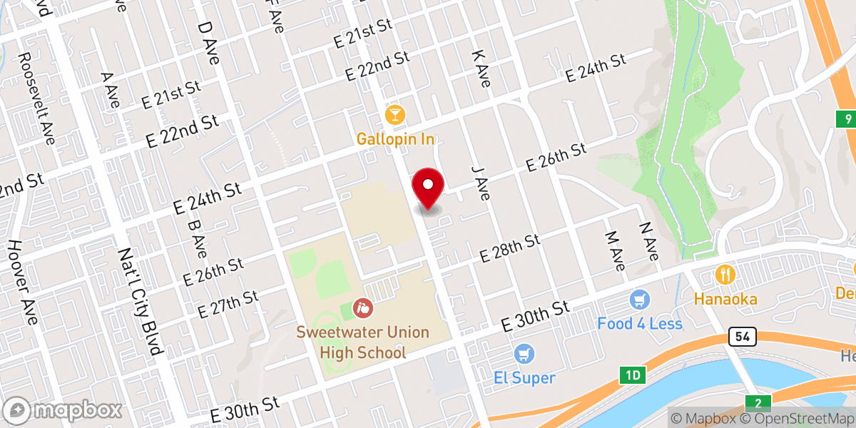 Map showing location of Chosen Vessel Church