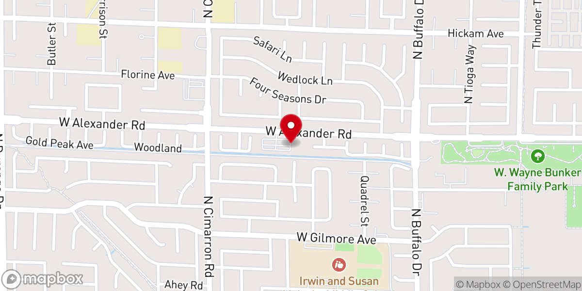 Map showing location of Meadows Fellowship Foursquare