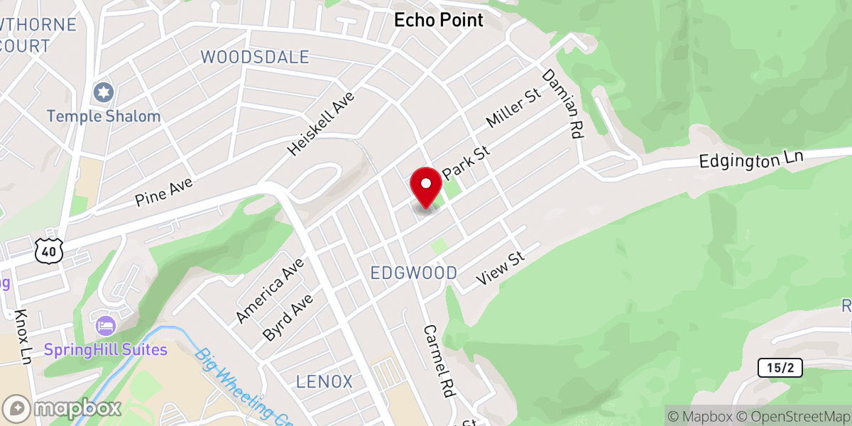 Map showing location of Edgewood Park Seventh Day Adventist Church
