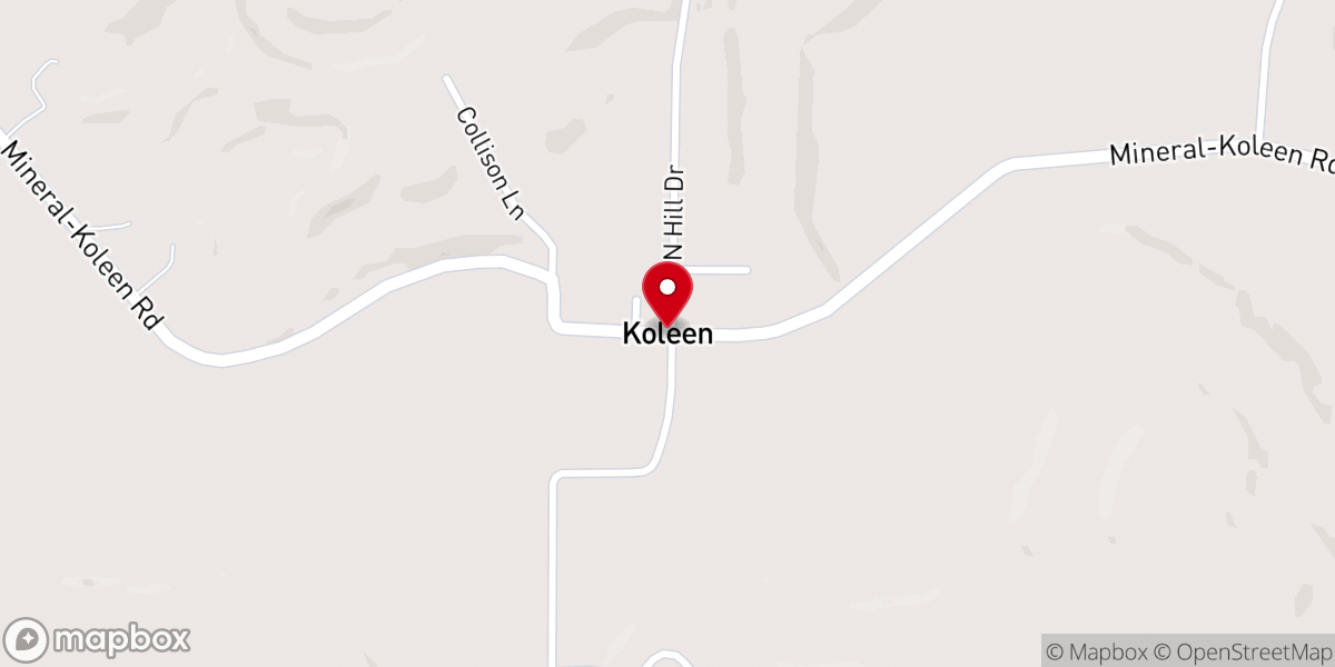 Map showing location of Hicks Church