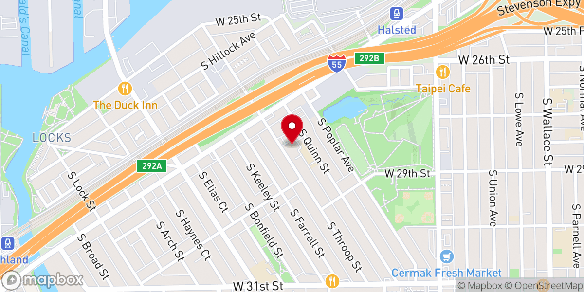 Map showing location of St. Barbara Catholic Church