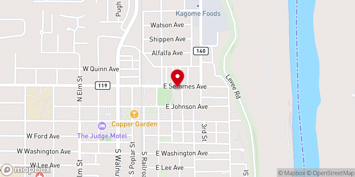 Map showing location of Pleasant Grove Church