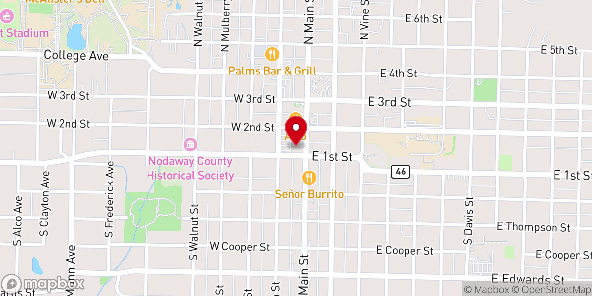 Map showing location of First United Methodist Church