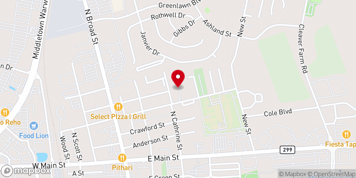 Map showing location of Rehoboth Apostolic Church