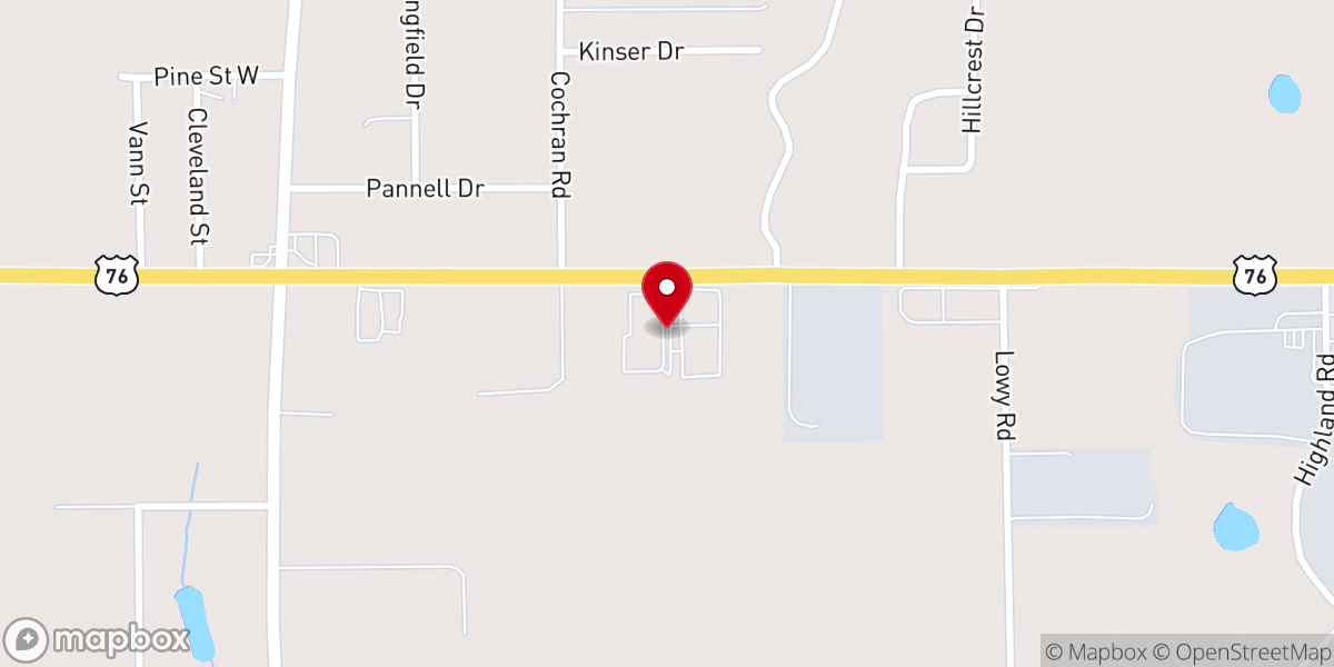 Map showing location of Rock Bridge Community Church - Chatsworth