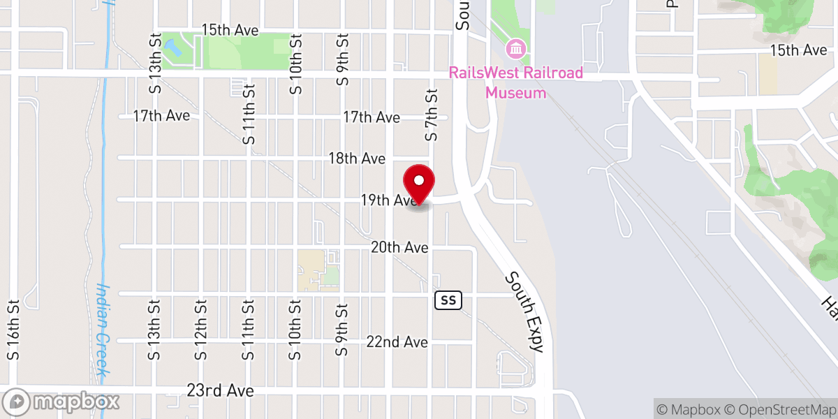 Map showing location of Bethany Presbyterian Church