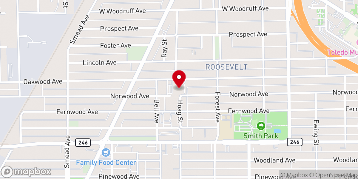 Map showing location of Northwestern Missionary Baptist