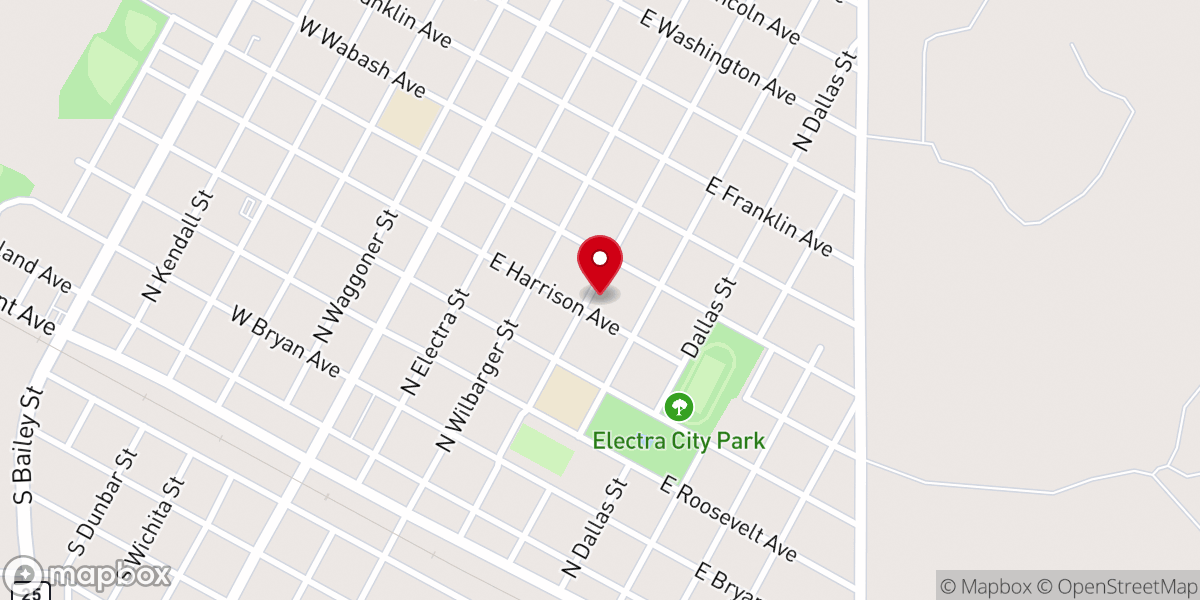 Map showing location of First Assembly of God Church