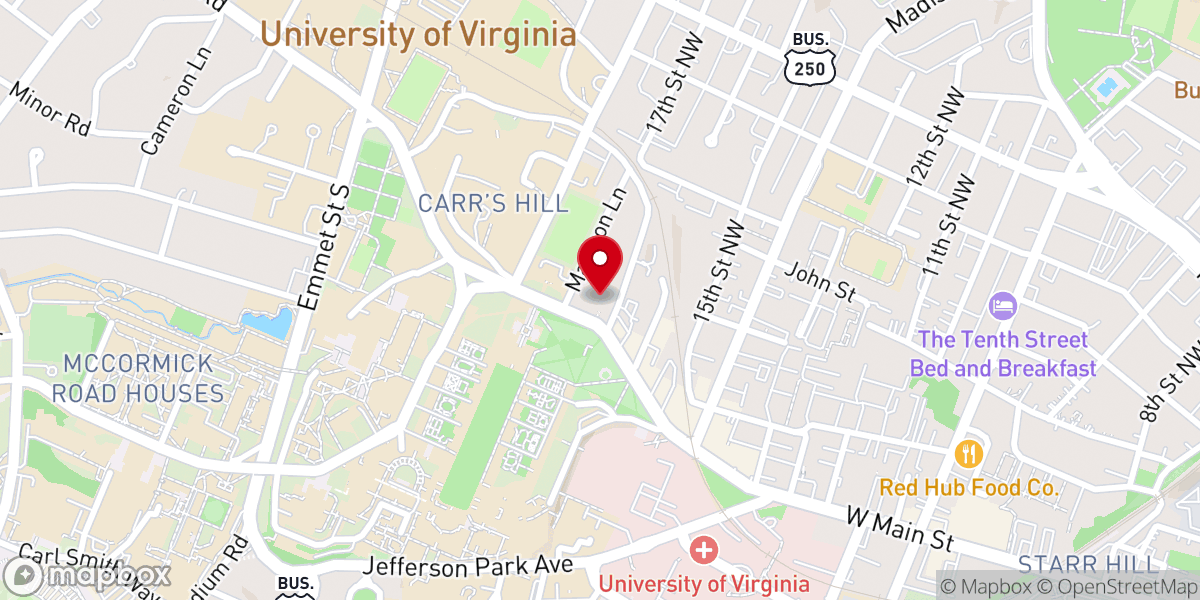Map showing location of St Paul's Memorial Church