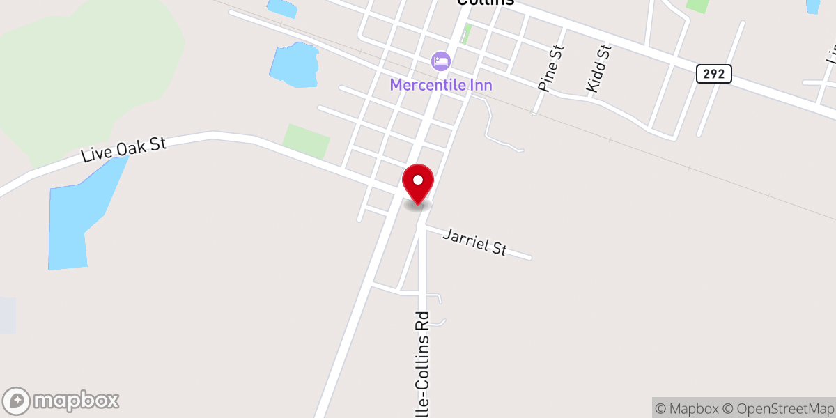 Map showing location of Collins Full Gospel