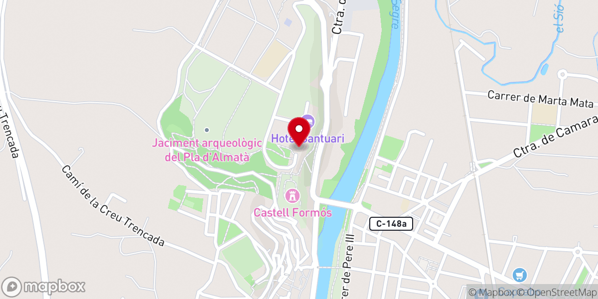 Map showing location of Basílica del Santo Cristo de Balaguer