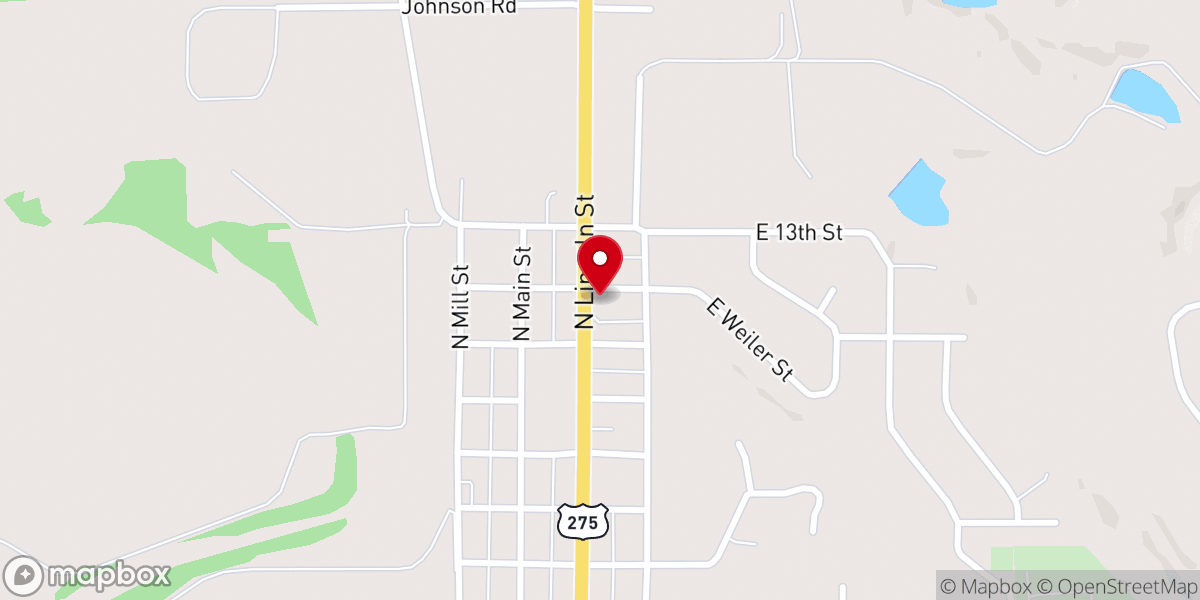 Map showing location of West Point Family Worship Center