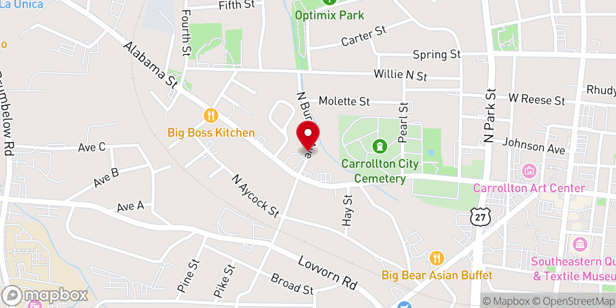 Map showing location of Miracles Deliverance Center