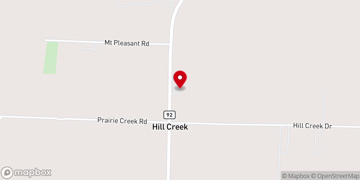 Map showing location of Mt Pleasant Baptist Church