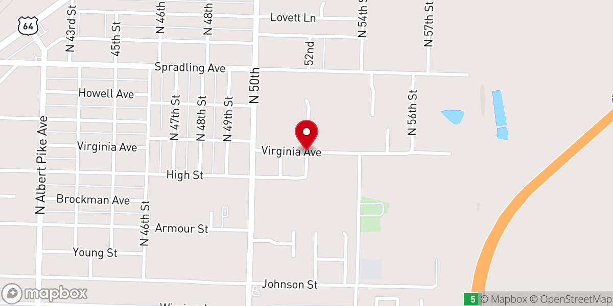 Map showing location of Mission Point Baptist Church
