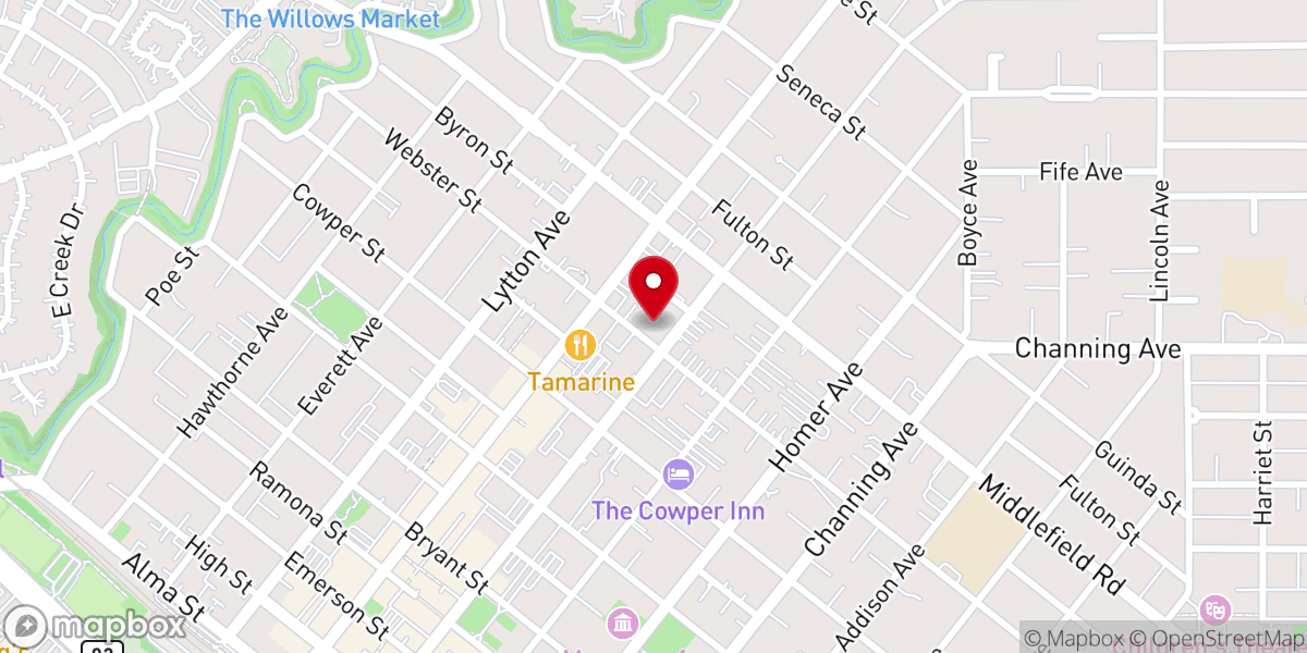 Map showing location of First United Methodist Church-Palo