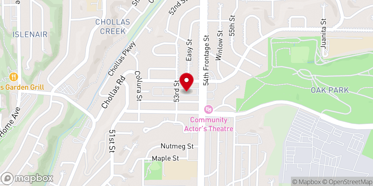 Map showing location of Calvary Pentecostal Church CA