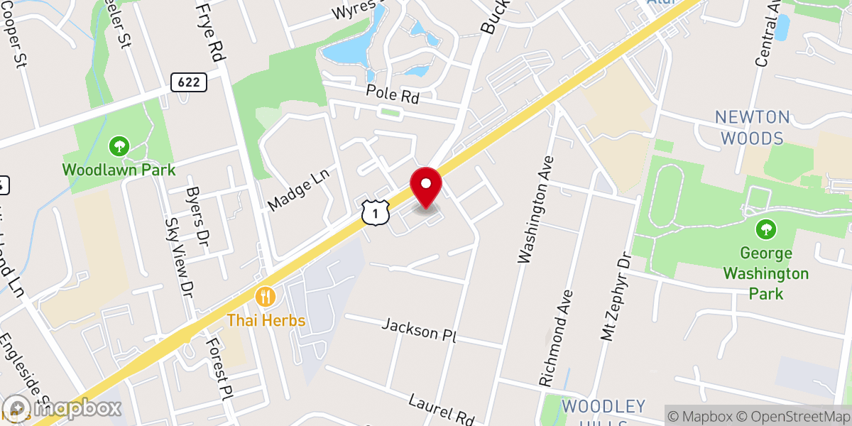 Map showing location of Iglesia Rios de Agua Viva