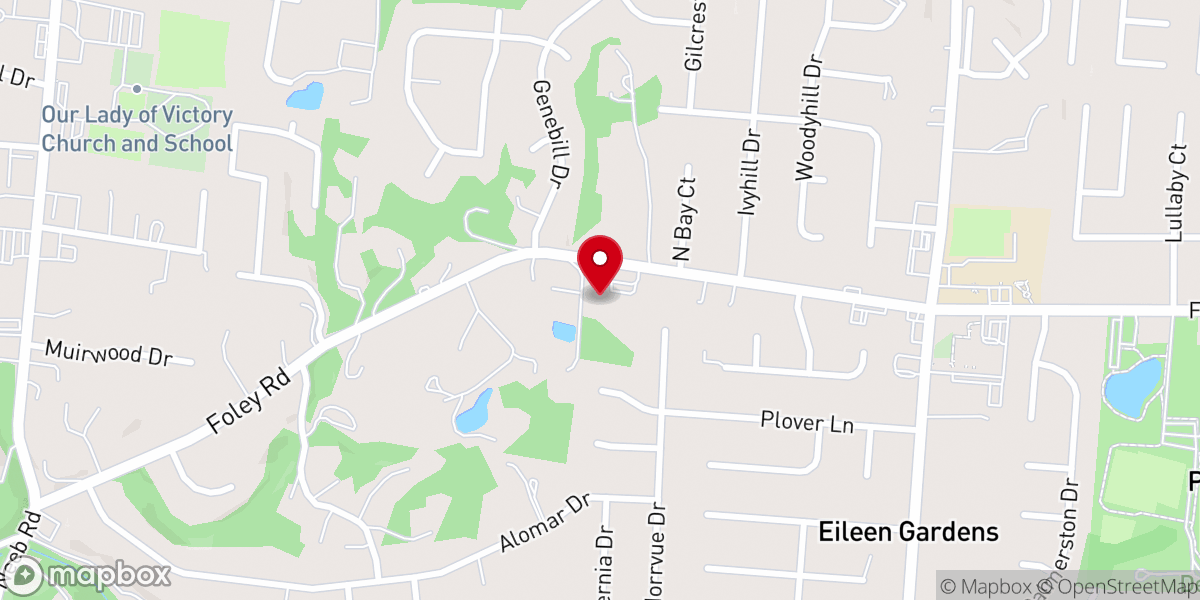 Map showing location of Delhi Hills Baptist Church