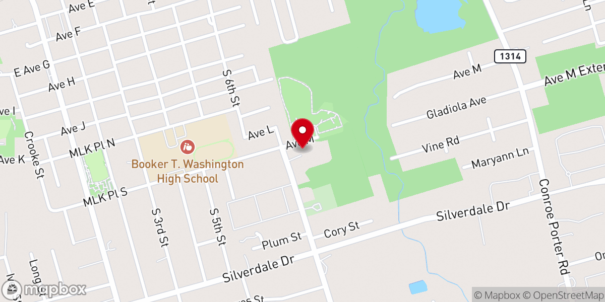 Map showing location of True Gospel Holiness Church