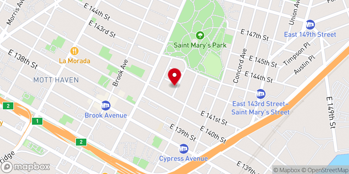 Map showing location of Gospel Outreaching Mission International Inc