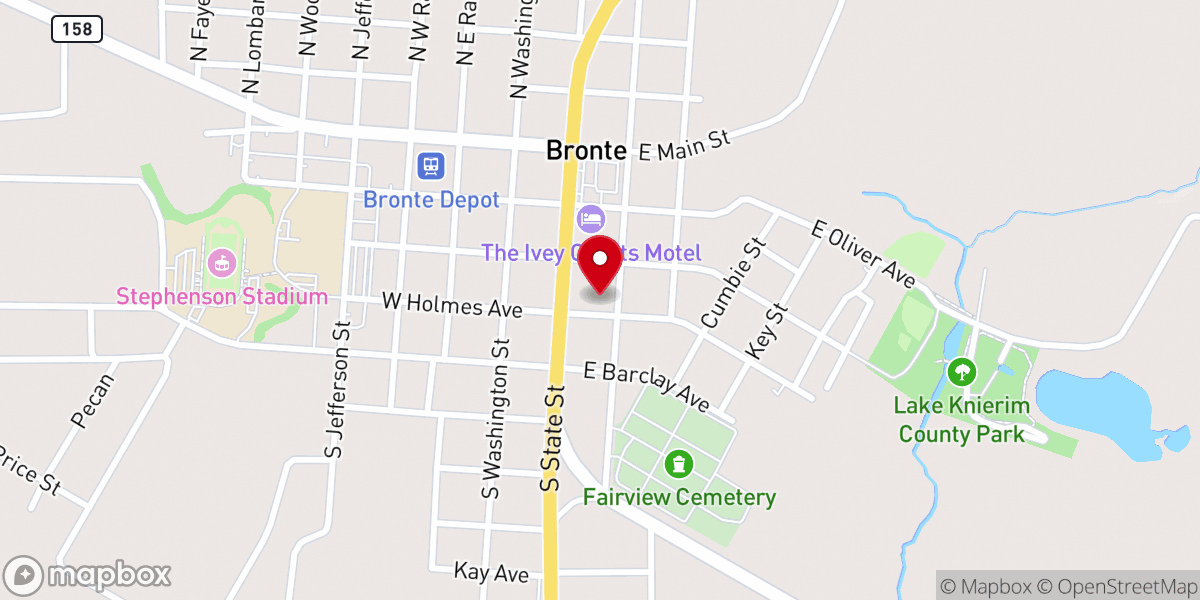 Map showing location of Central Baptist Church