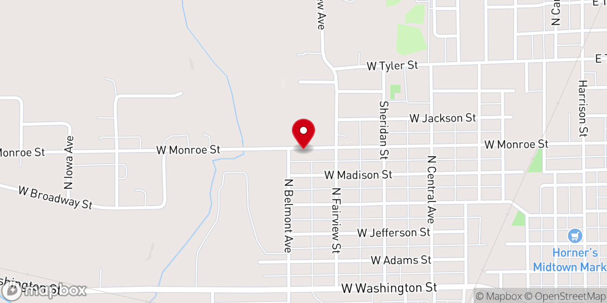 Map showing location of St. Mary Church